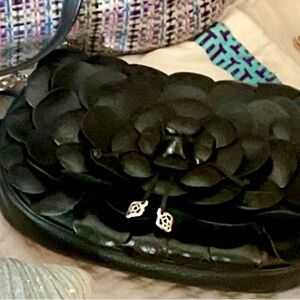 Brighton Black Petal Shoulder Bag